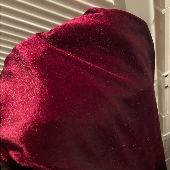 Dark red velvet elephant leggings size S - Picture 5 of 7